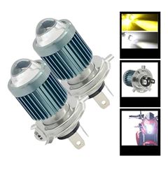 LAMPADA FAROL LED H4 15W 12V 6500K BRANCA/AMARELA