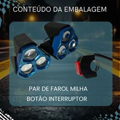 KIT FAROL LED DE MILHA 20W 8-60V AC/DC ( 3 LED )