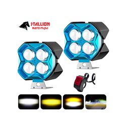 KIT FAROL LED DE MILHA 20W 8-60V AC/DC ( 4 LED )