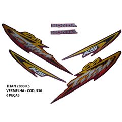 ADESIVO TITAN 125 2003 KS - VERMELHO