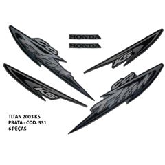 ADESIVO TITAN 125 2003 KS - PRATA