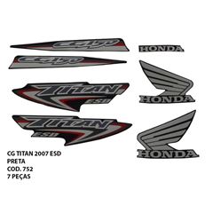 ADESIVO TITAN 150 ESD 2007 - PRETO