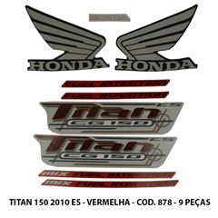 ADESIVO TITAN 150 ES 2010 - VERMELHO