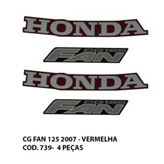 ADESIVO FAN 125 2007 - VERMELHO