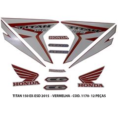 ADESIVO TITAN 150 2015 ESD/EX - VERMELHO