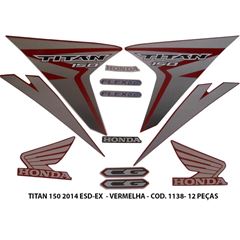 ADESIVO TITAN 150 ESD/EX 2014 - VERMELHO