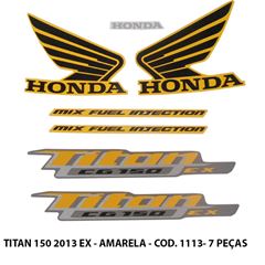 ADESIVO TITAN 150 EX 2013 - AMARELO