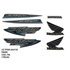 ADESIVO TITAN 150 ES 2007 - PRATA