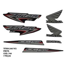 ADESIVO TITAN 150 KS 2007 - PRETO