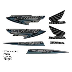 ADESIVO TITAN 150 KS 2007 - PRATA