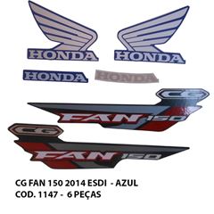 ADESIVO FAN 150 ESDI 2014 - AZUL
