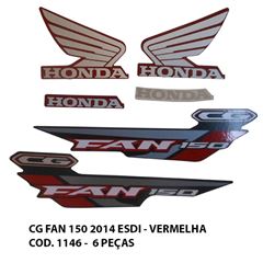 ADESIVO FAN 150 ESDI 2014 - VERMELHO