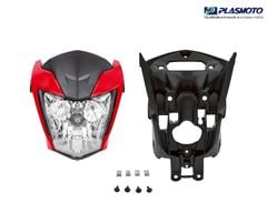 KIT CARENAGEM FAROL TITAN 160 22 VERMELHO MECIO