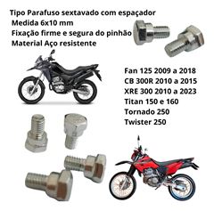 PARAFUSO SEXTAVADO 6X10 FIXACAO PINHAO TITAN 150