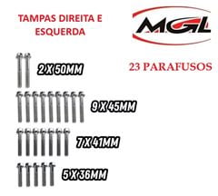 KIT PARAFUSO FLANGE TAMPA MOTOR TITAN 150 /FAN 125