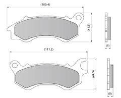 PASTILHA FREIO DIANT C/CBS TITAN 150 14>