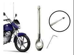 ANTENA METALICA CORTA PIPA RETRATIL P/ MOTO - FIXA