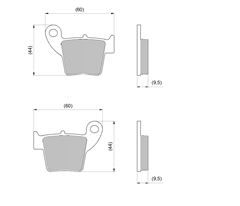 PASTILHA FREIO TRAS CRF 250X 08>