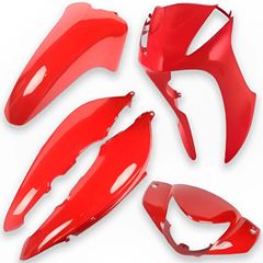 KIT CONJUNT PLASTICO VERMELHO MACEIO BIZ 125 11>12