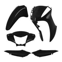KIT CONJUNTO PLASTICOS PRETO BIZ 125 11>13