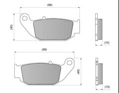 PASTILHA FREIO TRAS CB 250 TWISTER 16>/DR 160 19>