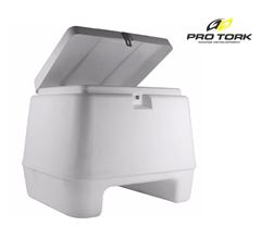 BAU PLASTICO INJETADO 80L PARA MOTO BOY - BRANCO