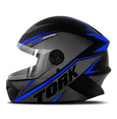 CAPACETE NEW LIBERTY FOUR R8 CINZA/AZUL TAM 60