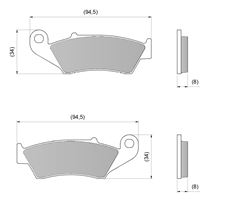 PASTILHA FREIO DIANT BROS 150/160/BIZ