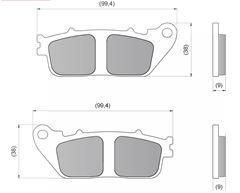 PASTILHA FREIO TRAS C/ABS CB 1000R 11>