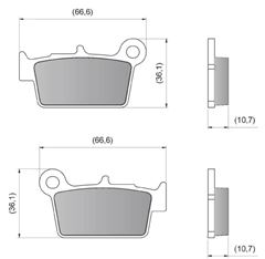 PASTILHA FREIO TRAS KXF 250