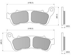 PASTILHA FREIO DIANT CBF ABS 500 04>