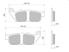 PASTILHA FREIO DIANT CB 250 TWISTER 15>