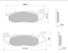 PASTILHA FREIO DIANT TITAN 150 09> / FAZER 250 18>